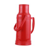 塑料暖壶大号开水瓶学生宿舍用暖瓶家用保温瓶大容量热水瓶暖水瓶 385款红色 整套带内胆