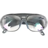 牛皮眼镜焊工面罩牛皮电焊面罩烧焊面罩脸部防护电焊翻盖眼镜 透明眼镜[加鼻托] 单幅
