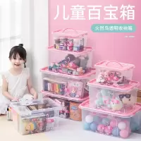 捷扣JEKO透明塑料收纳箱家用衣服整理箱零食玩具收纳箱手提透明储物盒