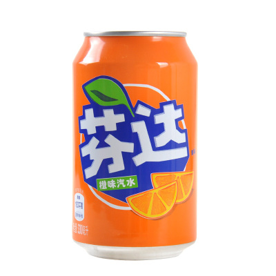 芬达橙味汽水罐装330ml*24