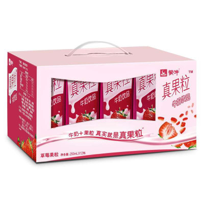 蒙牛真果粒(草莓)250ml*12盒