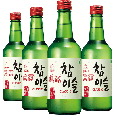 真露烧酒/红盖竹炭酒360ml*20瓶/件