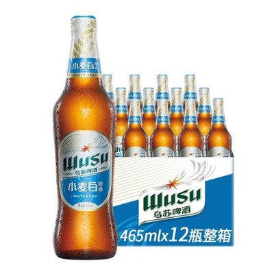 乌苏小麦白啤酒465ml*12瓶/件
