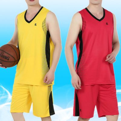 男休闲跑步服夏季篮球服套装男无袖背心健身运动球衣速干透气宽松