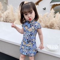 女童旗袍2021新款夏装连衣裙小女孩中国风公主裙洋气儿童汉服裙子