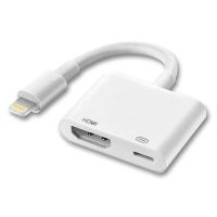 苹果手机转换器iPhone投屏线ipad投影仪vga转接头Lighting转HDMI 苹果转hdmi+供电口