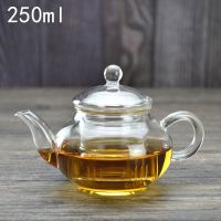 玻璃功夫茶具套装家用整套泡茶壶茶具办公耐热玻璃小茶壶喝花茶杯 250ml壶(玻璃内胆)