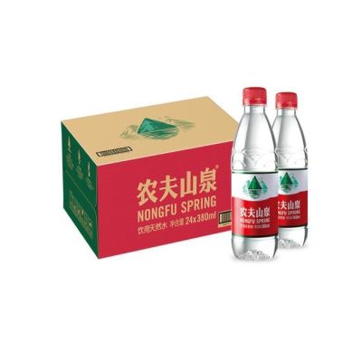 7月农夫山泉饮用天然水380ml*12瓶(非原装箱)便携矿物质饮用水