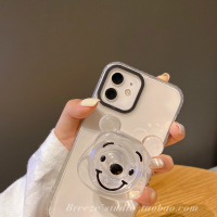 透明小熊支架适用iphone12pro max苹果11手机壳x/xs软壳8plus女xr 苹果12