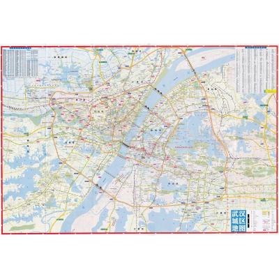 [一张图读懂一座城]武汉地图 2021新版武汉CITY 城市地图 覆膜防水 湖北交通旅游图 武汉城区地图公共交通指南旅