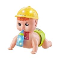 电动婴儿爬行玩具娃娃0岁3-6-8-12个月宝宝婴幼儿早教益智玩具 绿色男孩大爬娃