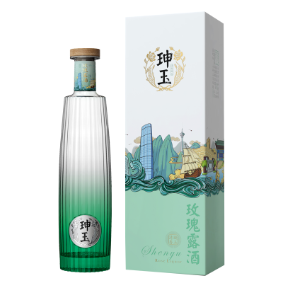 珅玉 白酒粮食酒 玫瑰露酒40度 鲜玫瑰花酿造 无添加天津特产礼盒装 500ml单瓶装