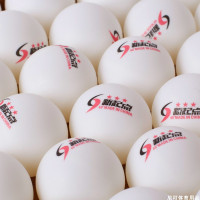 乒乓球60只桶装三星级球新材料40+高弹力业余训练比赛专用球 白色10只不带桶