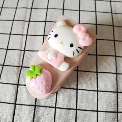 可爱磁铁吸皂器免打孔卡通沥水肥皂盒居家卫生间壁挂式香皂盒 吸皂器-草莓kitty