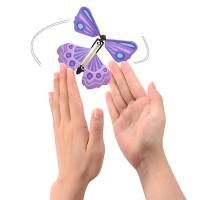 会飞的蝴蝶书签创意 真飞舞蝴蝶 儿童创意魔法魔术玩具 颜色随机发
