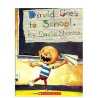胶装英文大卫上学去David Goes To School英语儿童启蒙早教图书 N86英文胶装 大卫上学去