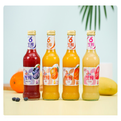 宏宝莱生榨果汁12瓶整箱 混合装 蓝莓香橙水蜜桃芒果汁东北饮料