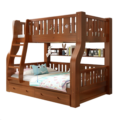 艺可恩全实木儿童上下床双层床多功能组合大人两层上下铺木床高低子母床
