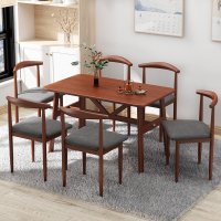 艺可恩餐桌桌椅组合简约小户型4人6人吃饭饭桌家用长方形出租房套装桌子