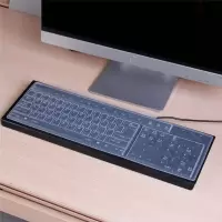 台式机电脑键盘保护膜 联想双飞燕罗技透明凹凸按键垫子防尘罩套 台式透明带键位膜