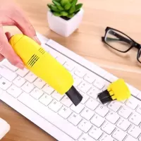 电脑键盘吸尘器USB吸尘器迷你清洁器电脑吸尘器键盘刷 黄色