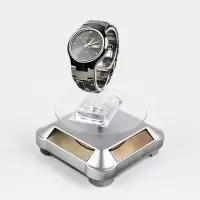 手表旋转智能手表座箱手表展示架手表托架表盒展架特价 宝双银色+手表架
