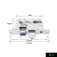 门锁舌头锁体家用室内门静音锁体室内门锁体配件小50锁体大50锁体 老式小50锁体123长 A-1