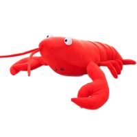 仿真小龙虾抱枕公仔螃蟹皮皮虾毛绒玩具布娃娃大龙虾玩偶生日礼物 红色龙虾 约30cm