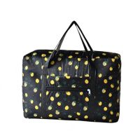 旅行袋大容量女手提行李待产包收纳袋子便携手提简约短途拉杆包 黑色柠檬