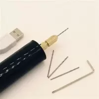 珍珠小型电转微型电钻迷你电磨小功率电动工具打孔迷你电磨微电钻 USB塑转+3根转头