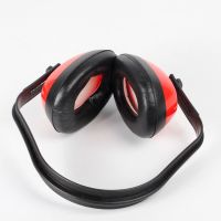 隔音耳罩防降噪音耳塞学习睡眠学生办公耳机超静音专用 经典黑红耳罩