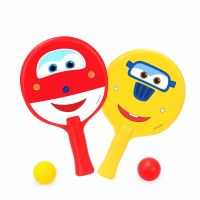 正版超级飞侠儿童羽毛球拍网球乒乓球幼儿园室外亲子互动体育玩具 3104超级飞侠乒乓拍(2拍2球)