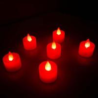 LED电子蜡烛表白求婚庆摆图供佛灯七夕情人节舞台装饰浪漫生日 红壳红光2个
