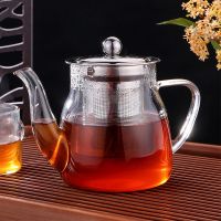 茶壶高硼硅耐高温泡茶煮茶壶办公室家用养生花茶电茶炉茶壶套装 600毫升高口壶 单壶