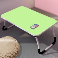 床上书桌笔记本电脑桌可折叠床上小桌子简易懒人桌儿童学生写字桌 绿色烤漆稳固50*30