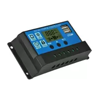 太阳能控制器30A10A全自动智能光伏充放电控制器光控时控家用路灯 12V/24V 10A