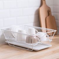 纳川厨房单层滴水碗架沥水篮餐具篮收纳碗碟架子宜家不锈转角 白色