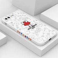 苹果8plus手机壳iPhone7plus液态硅胶苹果7/8镜头全包se2超薄软壳 魔方侧图-[大眼小怪兽]-古董白 苹