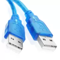 双头usb数据线公对公双公连接线笔记本电脑散热器机顶盒两头usb 蓝色双USB公对公0.3米[不带磁环