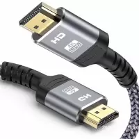 HDMI高清线 2.0版 4K60HZ电视电脑连接线 支持机顶盒投影仪连接线 灰色 0.3米