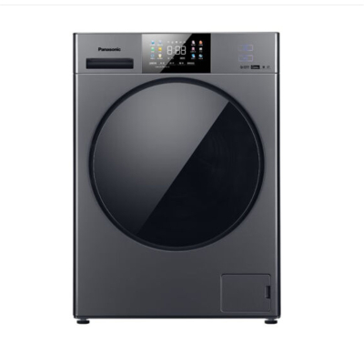 松下(Panasonic)10公斤滚筒洗衣机XQG100-E17F 高温除菌 泡沫净洗涤 羽绒服 快洗 悦目银