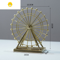 欧式复古铁艺做旧工艺摩天轮模型创意家居客厅酒柜装饰品摆件摆设 JING PING