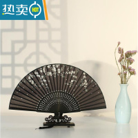 XIANCAI苏州复古风扇子扇折扇夏季中国风汉服随身便携折叠扇女小扇 落樱