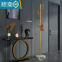 敬平意式轻奢挂衣架落地卧室简约实用房间移动式加厚置物晾衣杆 轻奢金立式鹿角复古晾晒架