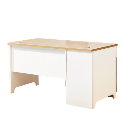广亿隆板式办公桌免漆板职员桌原木色1.2米电脑桌