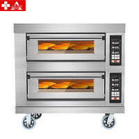 埃利斯(AILISI)商用大容量厨房商用高温烤箱 披萨蛋糕面包西餐后厨 大型月饼烘炉 电烤箱两层两盘电脑款