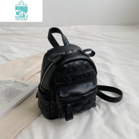 BANGDOU菱格绣线小包包2023新款包包女夏季双肩包迷你小书包休闲旅行背包