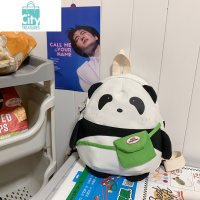 BANGDOU书包双肩包背包学生少女心韩版可爱萌卡通大熊猫百搭单肩斜挎包包