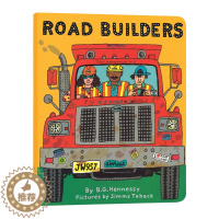 [醉染正版]Road Builders 筑路工人 英文原版儿童交通工具启蒙认知纸板书 凯迪克奖作者 进口英语书籍