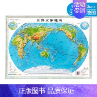 [正版]世界立体地图 55x40cm 金博优图典 世界地形 中号 4开 中国地图出版社